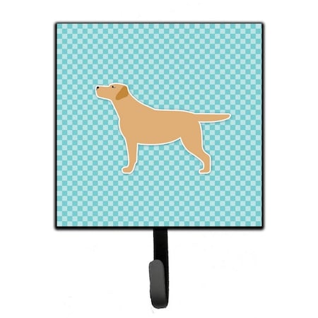 Jensendistributionservices Yellow Labrador Retriever Checkerboard Blue Leash or Key Holder MI1711686